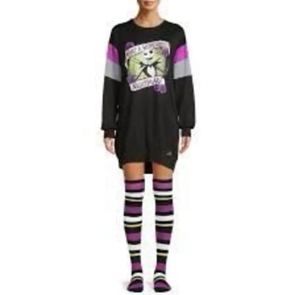 Disney Sz M Nightmare Before Christmas Sleepwear Shirt What A Wonderful Nightmar